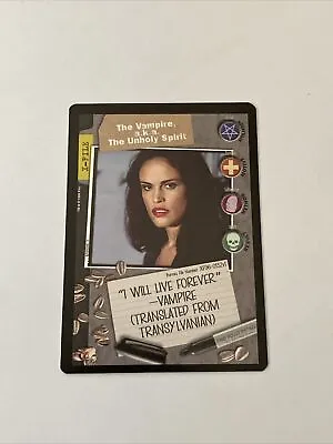 The X-Files CCG X-File The Vampire AKA The Unholy Spirit Card • $2.07