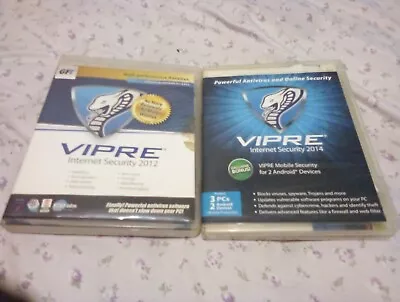 Vipre Internet Security 2012 And 2014 • $49.99