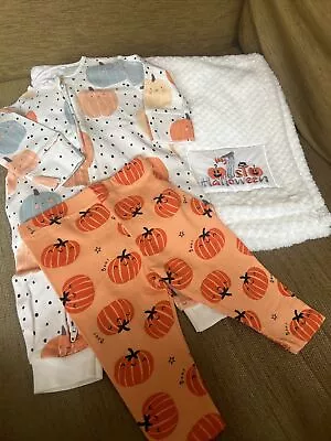 My 1st Halloween Baby Bundle Blanket/Leggings & All In One 0/3 Months • £5