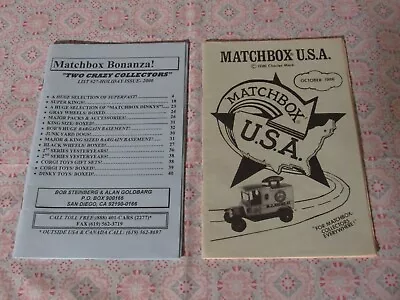 Matchbox Bonanza  2000 And Matchbox USA  1986  Booklets • $14.50