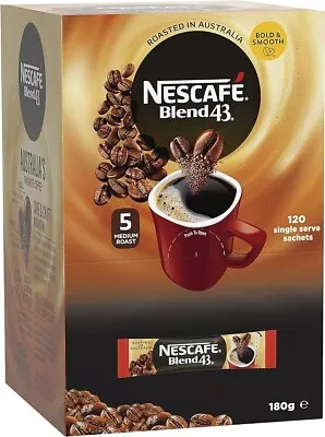 Nescafe Blend 43 Instant Coffee Sticks Sachets Medium Roast Office 1.7g X 120 Pk • $35.75