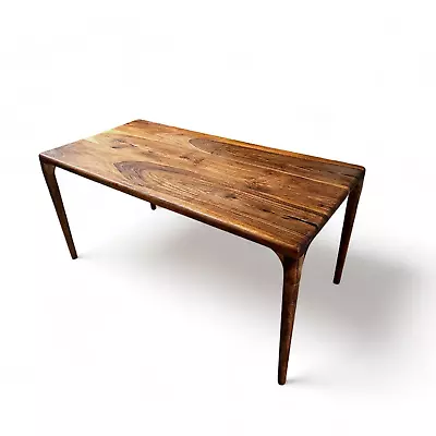 Modern Mid-Century Walnut Dining Table Solid Wood Construction Unique Grain • £1650