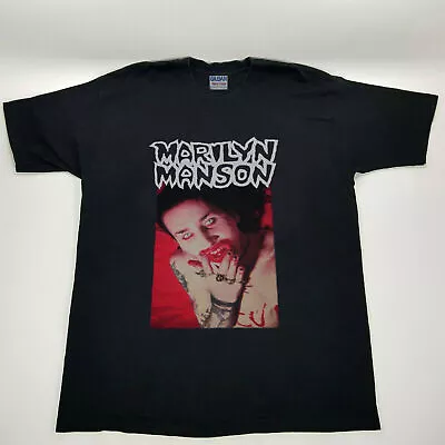 Limited Marilyn Manson I Am The God Of Fck Gildan Logo Rock T-shirt MH5095 • $19.99