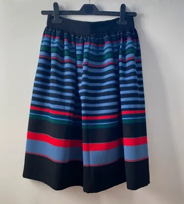 Zara Striped Colour Block Women's Midi Skirt Size M In Great Condition • £6.78