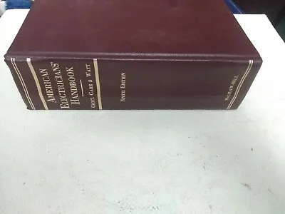 $17.99 • Buy American Electrician's Handbook By C. Carr, Terrell Croft And John H. Watt 9th