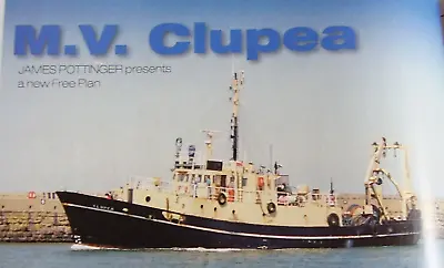 Original Model Boat Plan M V Clupea Fishing Research Ship 2011 • $12.62