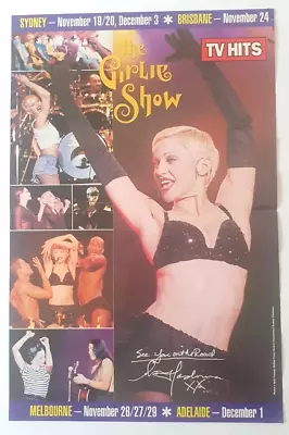 MADONNA TV Hits Magazine Pin Up Poster Vintage 1993 Girlie Show Australian Tour • $18.92