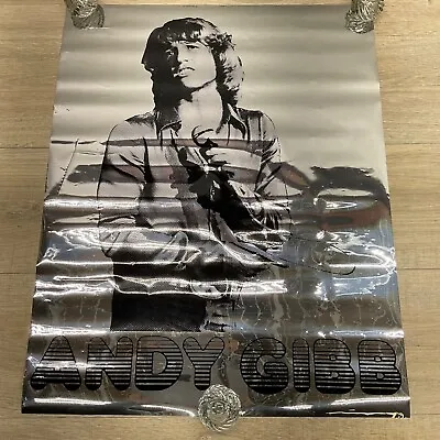 VINTAGE 1977 ANDY GIBB MYLAR FOIL POSTER 20x25  P35 • $99