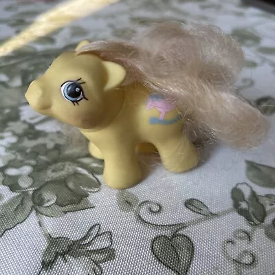 Vintage 80s G1 My Little Pony Newborn Baby Milkweed Yellow Toy Hasbro 1987 MLP • $9.99