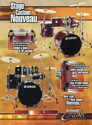 2005 Print Ad Of Yamaha Stage Custom Nouveau Drum Kit • £9.63