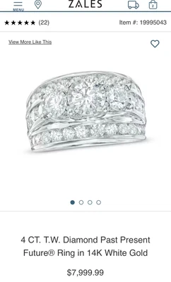 $5000 • Buy 4.0 Carat Diamond Engagement Ring 