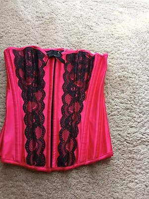 Stunning Ann Summers ❤Red Black Moulin Rouge Boned Ultimate Corset Size 8 • $25.25