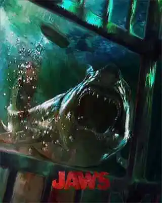 Jaws Shark Cage Movie Film Poster Giclee Print Art 16x20 Mondo • $79.99