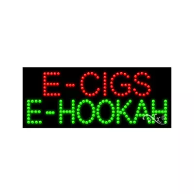 NEW “E    CIGS HOOKAH  27x11 SOLID & ANIMATED LED SIGN W/CUSTOM OPTIONS 21389 • $264