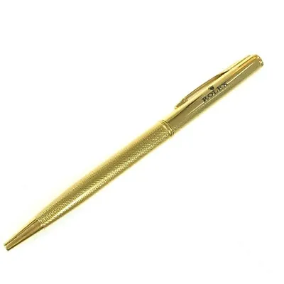 ROLEX Novelty Not For Sale Logo Twist Type No Ink Ballpoint Pen Metal Gold • $467.50