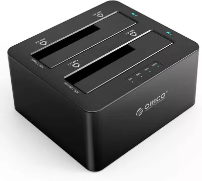 £34.95 • Buy ORICO 2 Bay 2.5/3.5  USB 3.0 SATA Lll SSD HDD Hard Drive Clone Docking Station