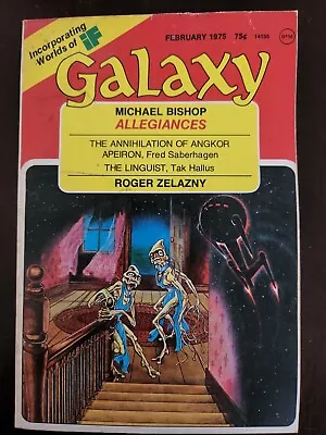 Galaxy Science Fiction Magazine February 1975 Allegiances Michael Bishop • £9.63