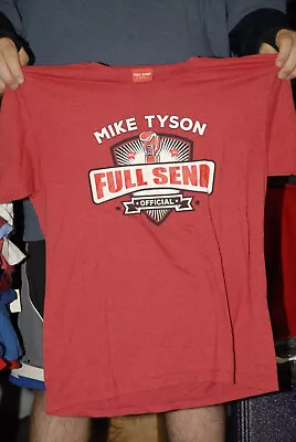 Mike Tyson Full Send Brand T Shirt Boxing Red Large Near Mint+ Official Red • $11