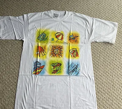 Vintage 90s Bacardi Breezer Single Stitch Graphic T Shirt Size Extra Large • £13.99