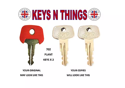 £4.99 • Buy JUNGHEINRICH 702 STAPLER KOMATSU RED TOP REACH TRUCK PALLET PLANT SPARE KEYS X 2