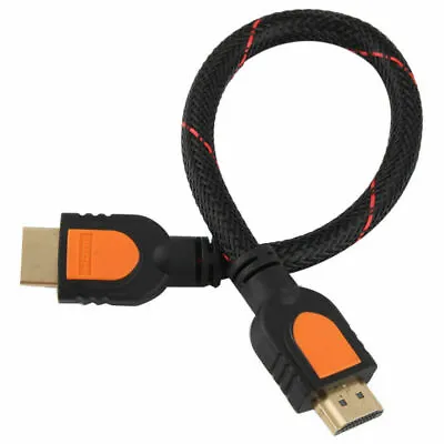 £4.49 • Buy Short HDMI Cable Braided High Speed Full HD 1080p For TV XBOX SKY PS4 30cm 45cm