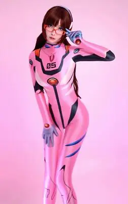 EVA Mari Makinami Illustrious Cosplay Body-Suit Costume Zentai Tight + Wig 2 • $140