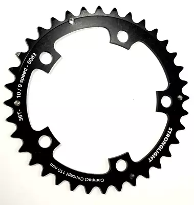 NEW Stronglight Dural Alloy 5083 9/10 Speed 110mm BCD Chainring Black 36T • $30