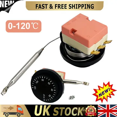 Universal Capillary Thermostat Cooling Radiator Fan Control Switch Probe 0℃～120℃ • £10.12