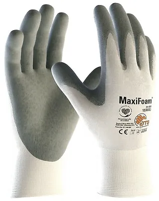 Maxiflex MaxiFoam 34-800 Nitrile Foam Palm Lightweight Comfort Safety Gloves • £4.20