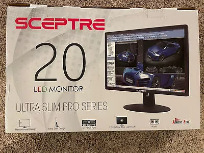 Sceptre 20  1600x900 75Hz Ultra Thin LED Monitor 2x HDMI VGA Built-in Speakers • $64