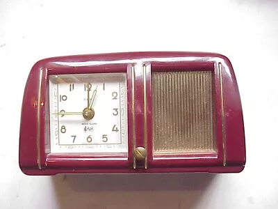 VERY Vintage Florn German Radio Style Alarm Clock Music Box. NICE!!! Travel? • $34.89