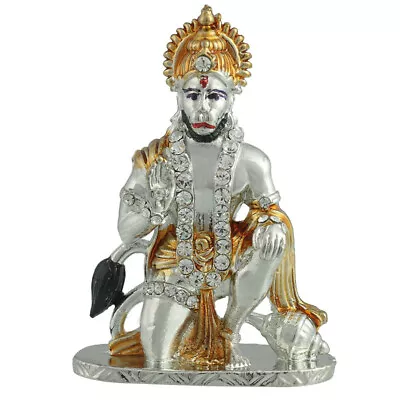 Hanuman Brass Idol God Bajrangbali Statue For Home Office Temple Puja Decor Gift • $10.26