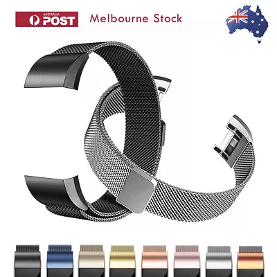 $10.88 • Buy Fitbit Charge 2 Band Stainless Steel Milanese Loop Metal Wristband Watch Strap
