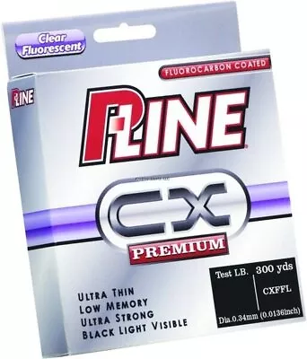 P-line CX Premium Fluorocarbon-Coated 12 Lb 300 Yd Clear Fluorescent CXFFL-12 • $16.89