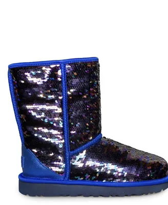 Ugg Classic Short Sequin Navy Fashion Sparkle Women's Boots Size Us 8 Nib • $149