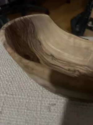 Olive Wood Dipping Bowl  6” Long 3.5” Wide- Rustic Wood Style Natural Grain • £19.30