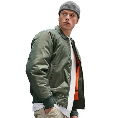 Cotton Addict Mens Collar Warm Lined Casual Bomber Jacket • £47.72