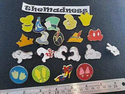 Lot Collection Twenty (20) Walt Disney Pins Hats Shoes Gloves Clothes Mad Hatter • $29.99