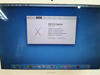 £89.99 • Buy Apple MacBook A1342 Core 2 Duo 2.4 GHz 13  2GB OS X El Capitan 250GB HDD
