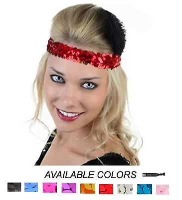$1.25 • Buy TEAM SETS Stretch Sequin Headbands Softball Cheerleading Dance Sports Wholesale