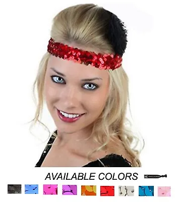 TEAM SETS Stretch Sequin Headbands Softball Cheerleading Dance Sports Wholesale • $1.25