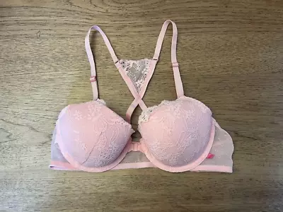 Victoria's Secret Pink Blossom 36DDD Sexy Tee Lightly Lined Demi Front Close Bra • $19.99