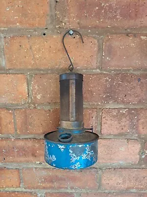Vintage The Dante Hanging Paraffin Heater 14276/57 - Blue 7.5  Tall 5  Dia • £18