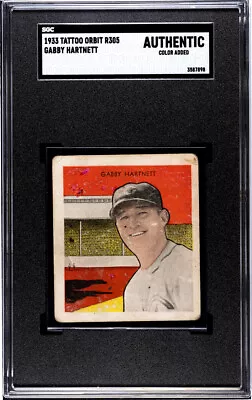 1933 Tattoo Orbit R305 Gabby Hartnett SGC Authentic • $137.99