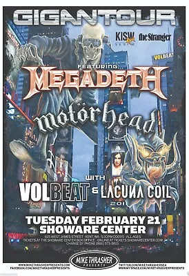 Megadeth 13  X 19  Reproduction Concert Poster Archival Quality  • $19.95