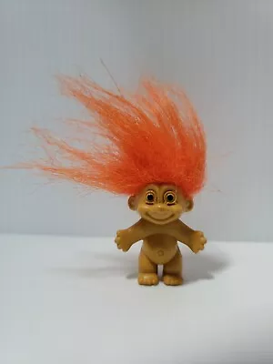 Vintage Russ Merry Little Trolls Pin Orange Hair Lapel Brooch Halloween  • $2.80