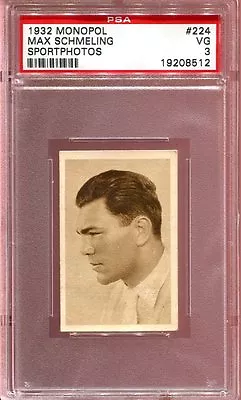 1932 Monopol #224     Max Schmeling     HOF    PSA 3 !! • $79