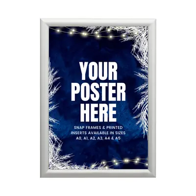 Silver Poster Snap Frames A0 A1 A2 A3 A4 A5 Sign Holders | Packs Of 1 5 & 10 • £12.50