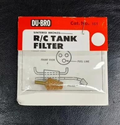 Vintage DU-BRO R/C Tank Filter Sintered Bronze No. 161 NOS New In Package  • $2.99