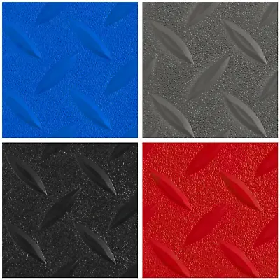 Garage Flooring Tiles Floor Mat Rolls Non-Slip Diamond Trailer PVC Protect Cover • $29.70